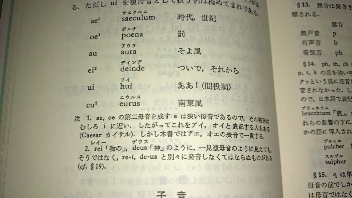 ラテン語の二重母音は？ 山下太郎のラテン語入門